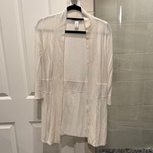 White House Black Market Ivory Knit Cardigan